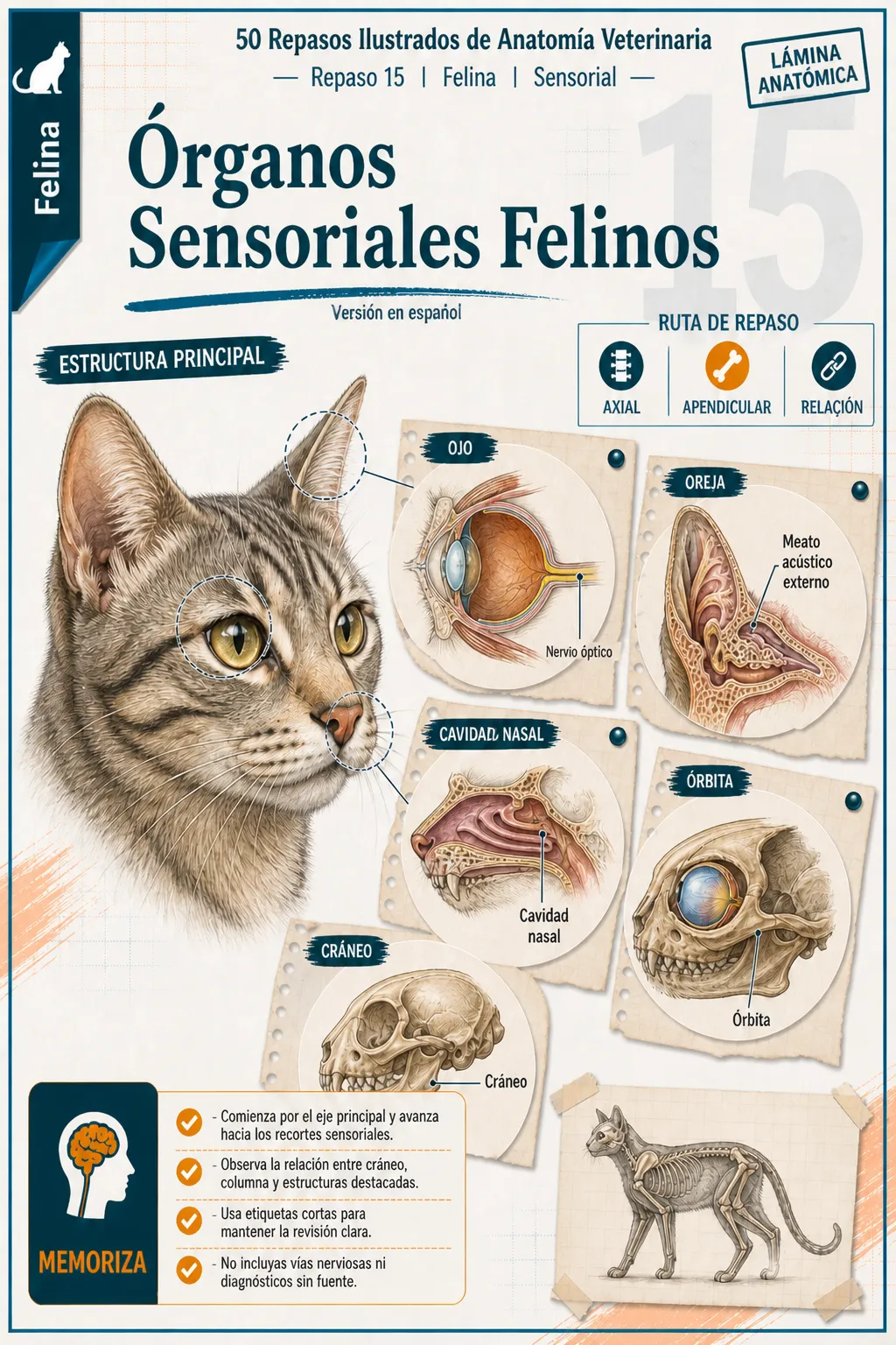 Previa de las revisiones ilustradas de anatomía veterinaria