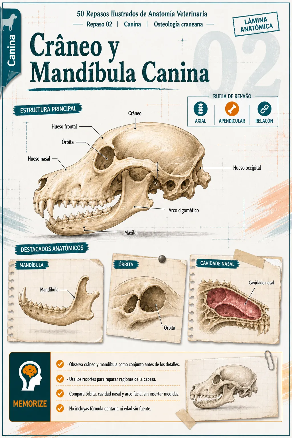 Previa de las revisiones ilustradas de anatomía veterinaria